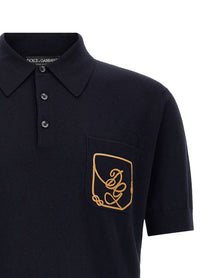 Dolce &amp; Gabbana Embroidery Polo Shirt Blue