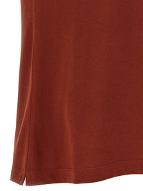 Brunello Cucinelli Embroidery Polo Shirt Red