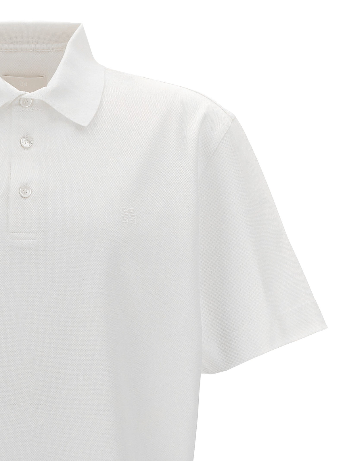 Givenchy Embroidery Polo Shirt White