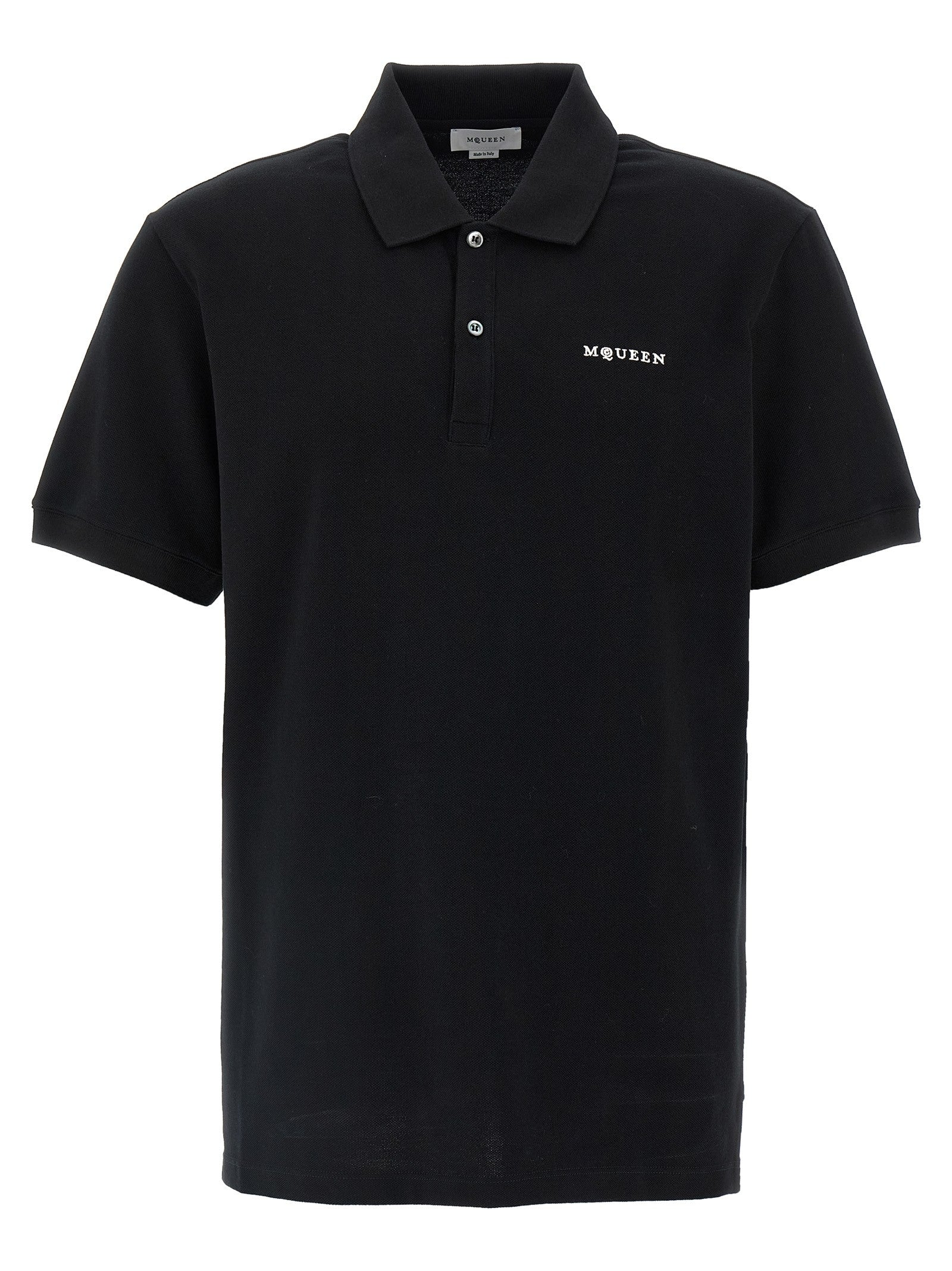 Alexander McQueen Embroidery Polo Shirt White