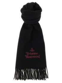 Vivienne Westwood Embroidery Scarf Black