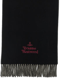 Vivienne Westwood Embroidery Scarf Black