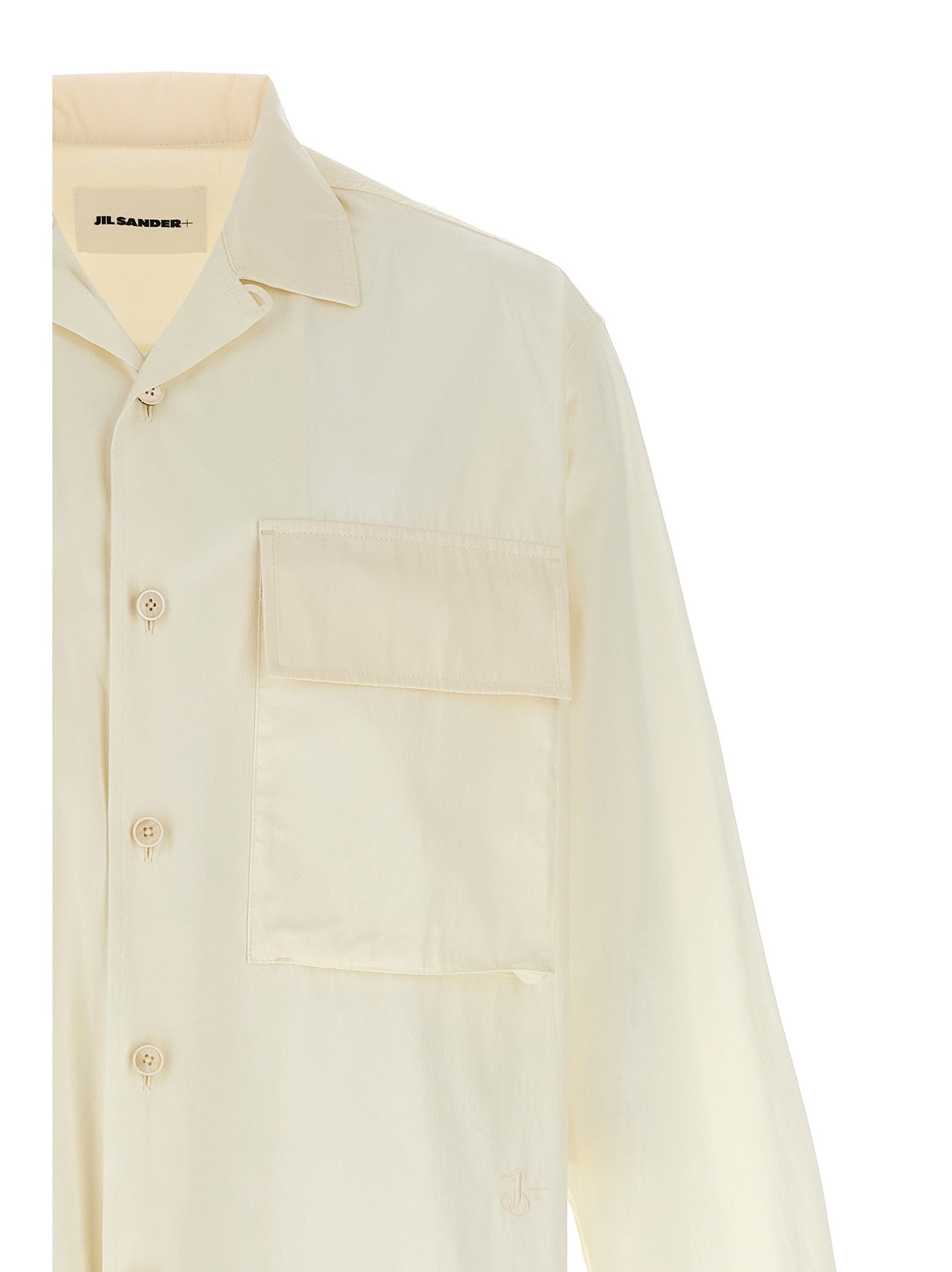 Jil Sander Embroidery Shirt White
