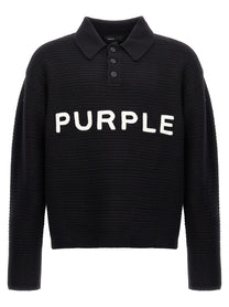 PURPLE BRAND Embroidery Sweater Black
