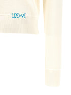 Loewe Embroidery Sweater White, view 4