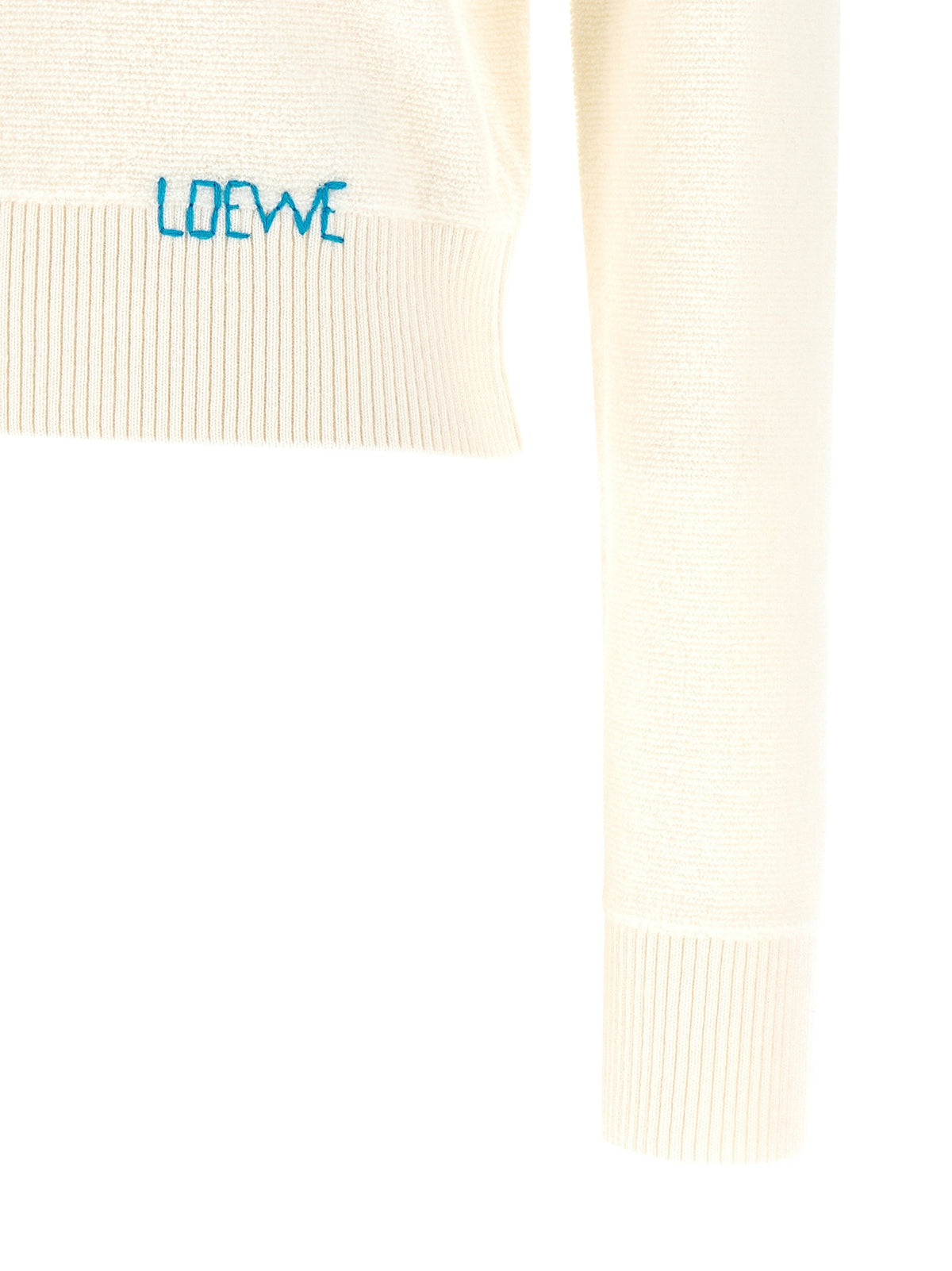 Loewe Embroidery Sweater White, view 4