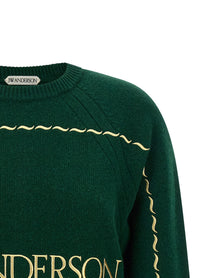 JW Anderson Embroidery Sweater Green