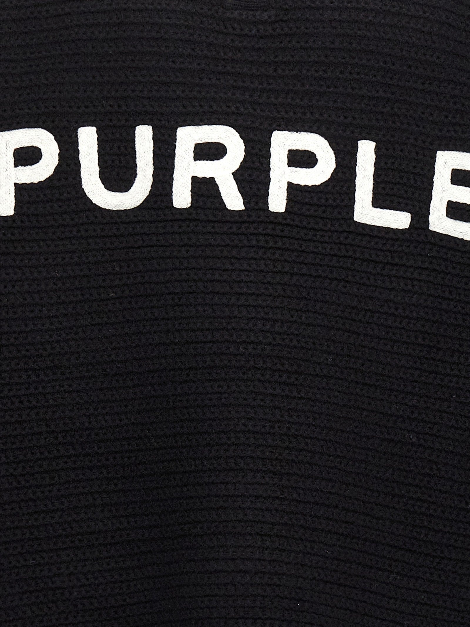 PURPLE BRAND Embroidery Sweater Black