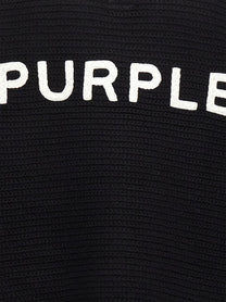 PURPLE BRAND Embroidery Sweater Black