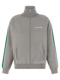 Miu Miu Embroidery Sweatshirt Grey