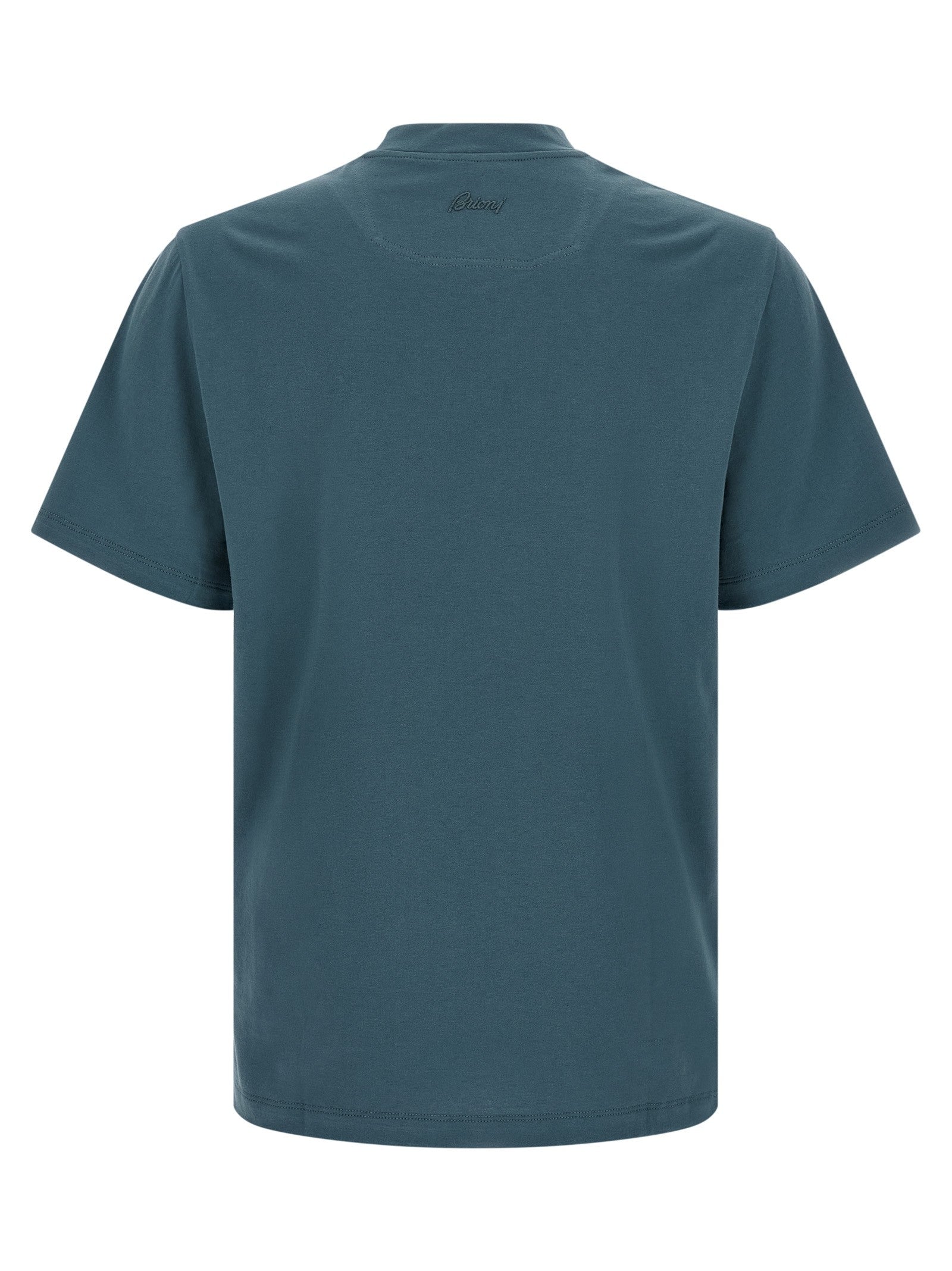 Brioni Embroidery Shirt Blue