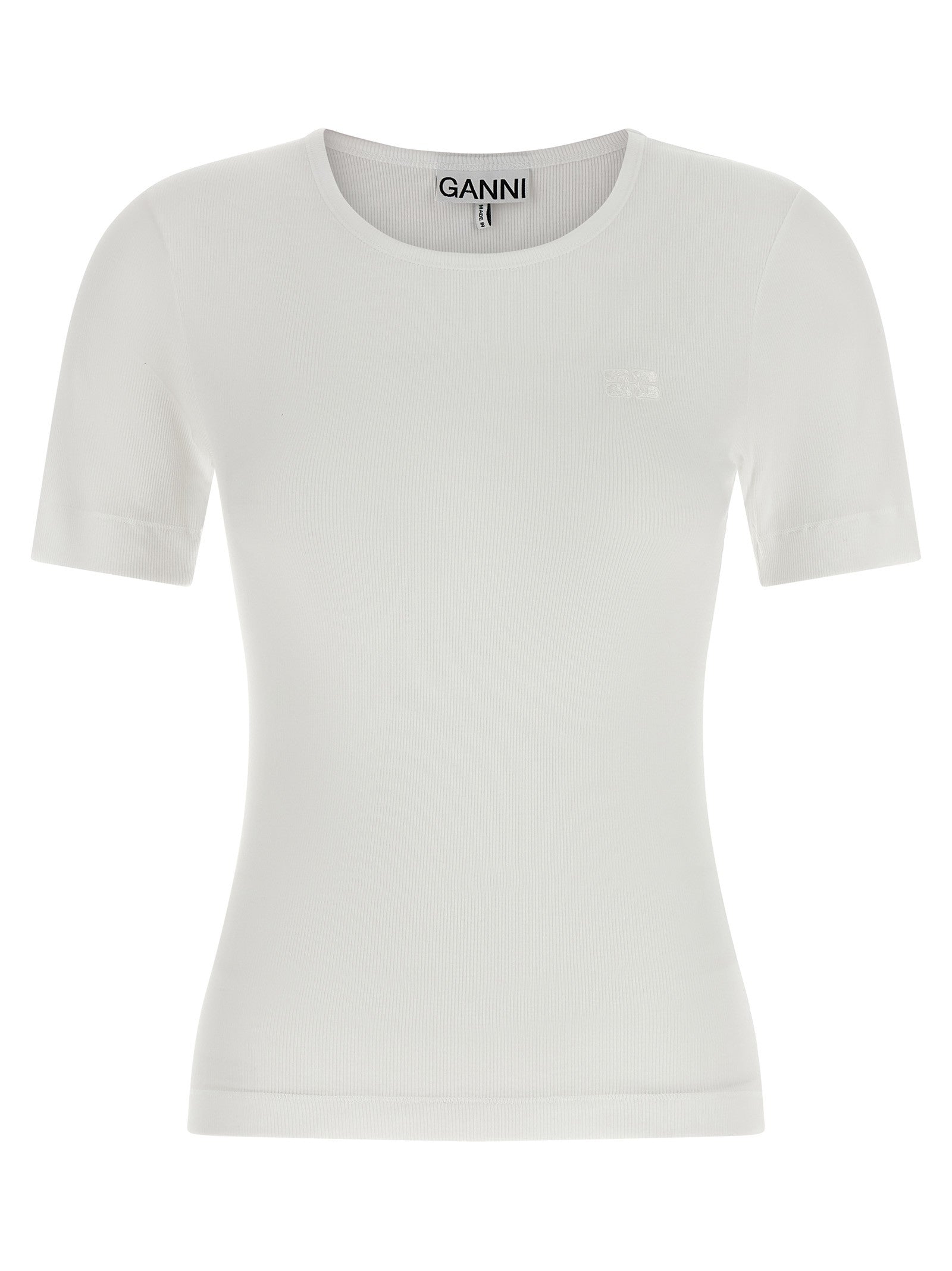 Ganni Embroidery Shirt White