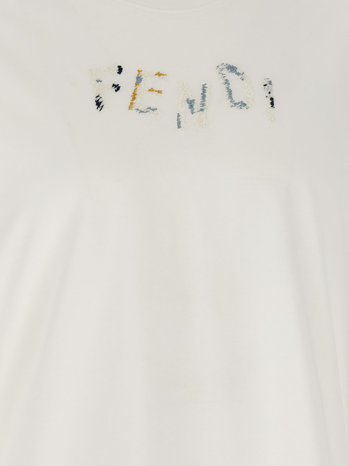 Fendi Embroidery Shirt White