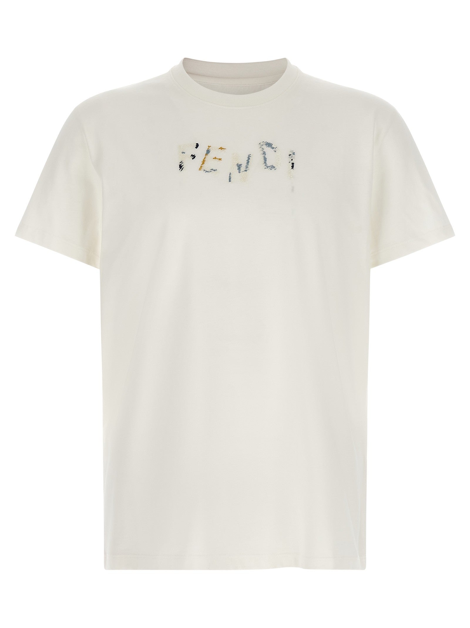 Fendi Embroidery Shirt White
