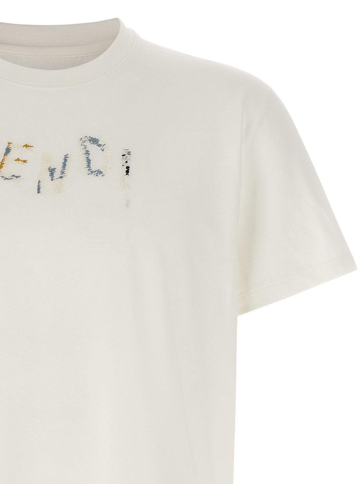 Fendi Embroidery Shirt White