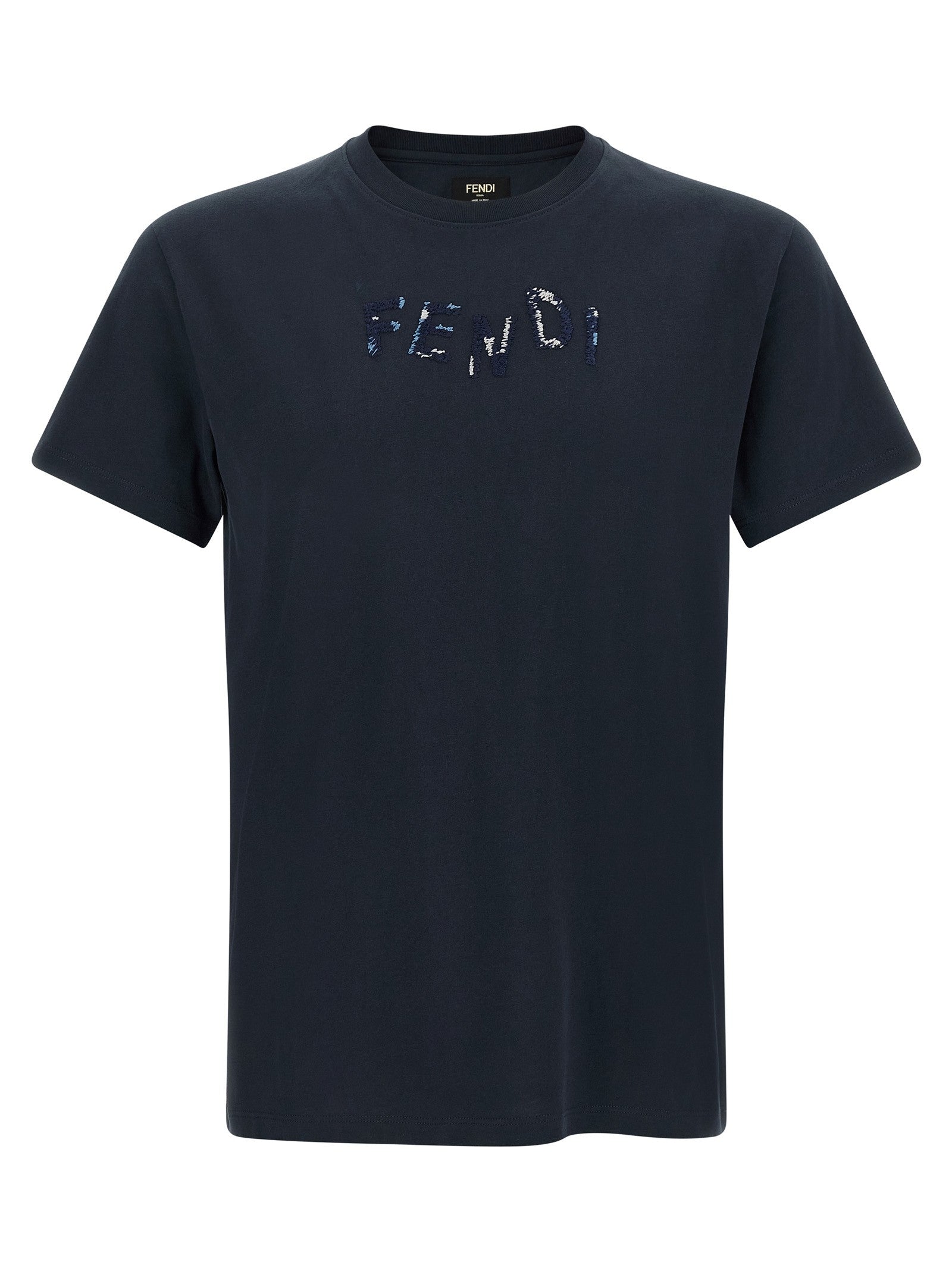 Fendi Embroidery Shirt Blue