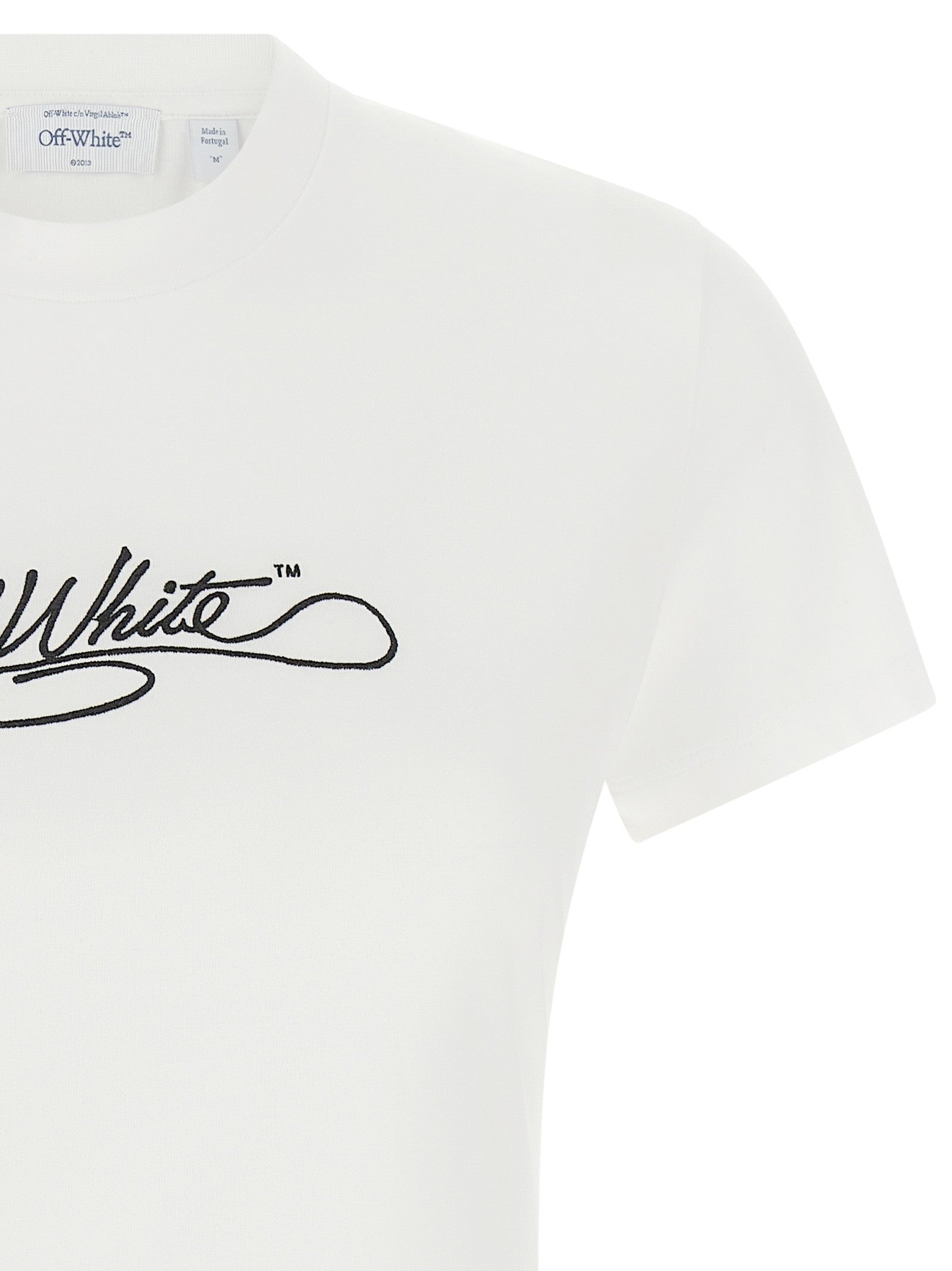 Off-White Embroidery Shirt White