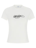 Off-White Embroidery Shirt White
