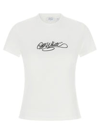 Off-White Embroidery Shirt White