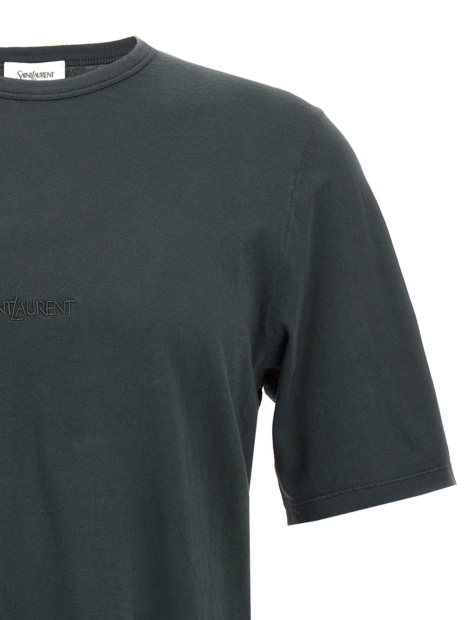 Saint Laurent Embroidery Shirt Black