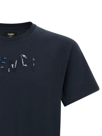 Fendi Embroidery Shirt Blue