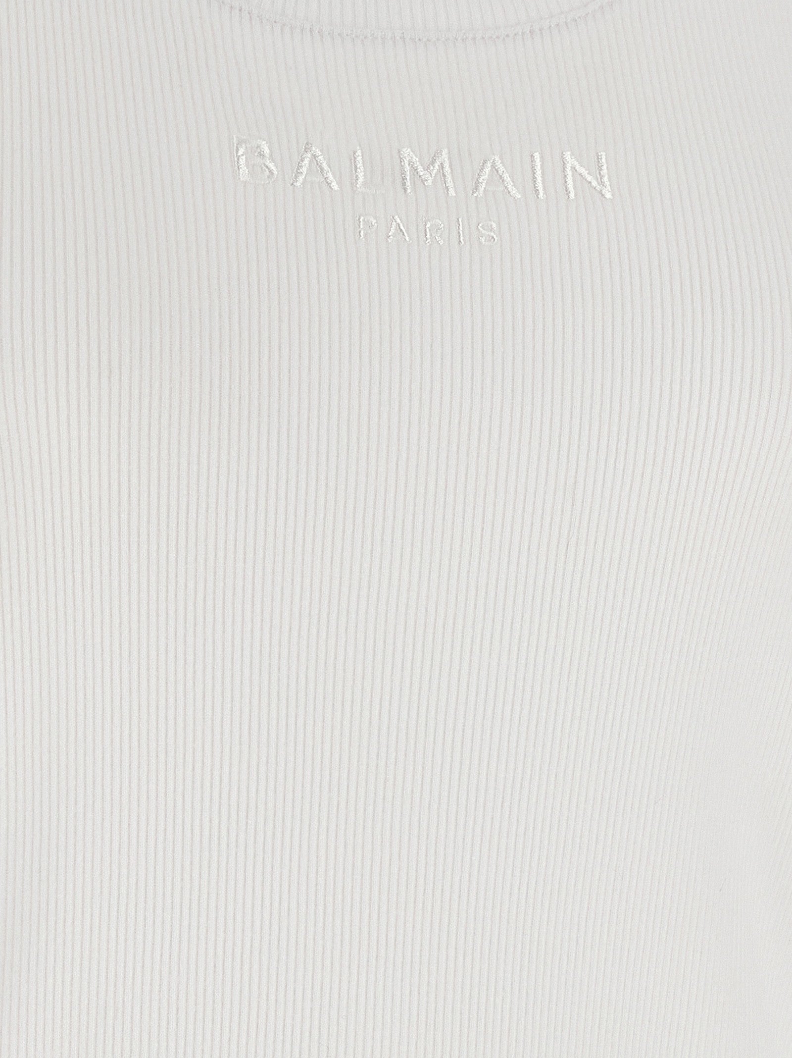Balmain Embroidery Tank Top White