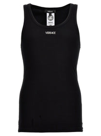Versace Embroidery Tank Top Black