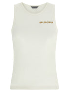 Balenciaga Embroidery Tank Top White
