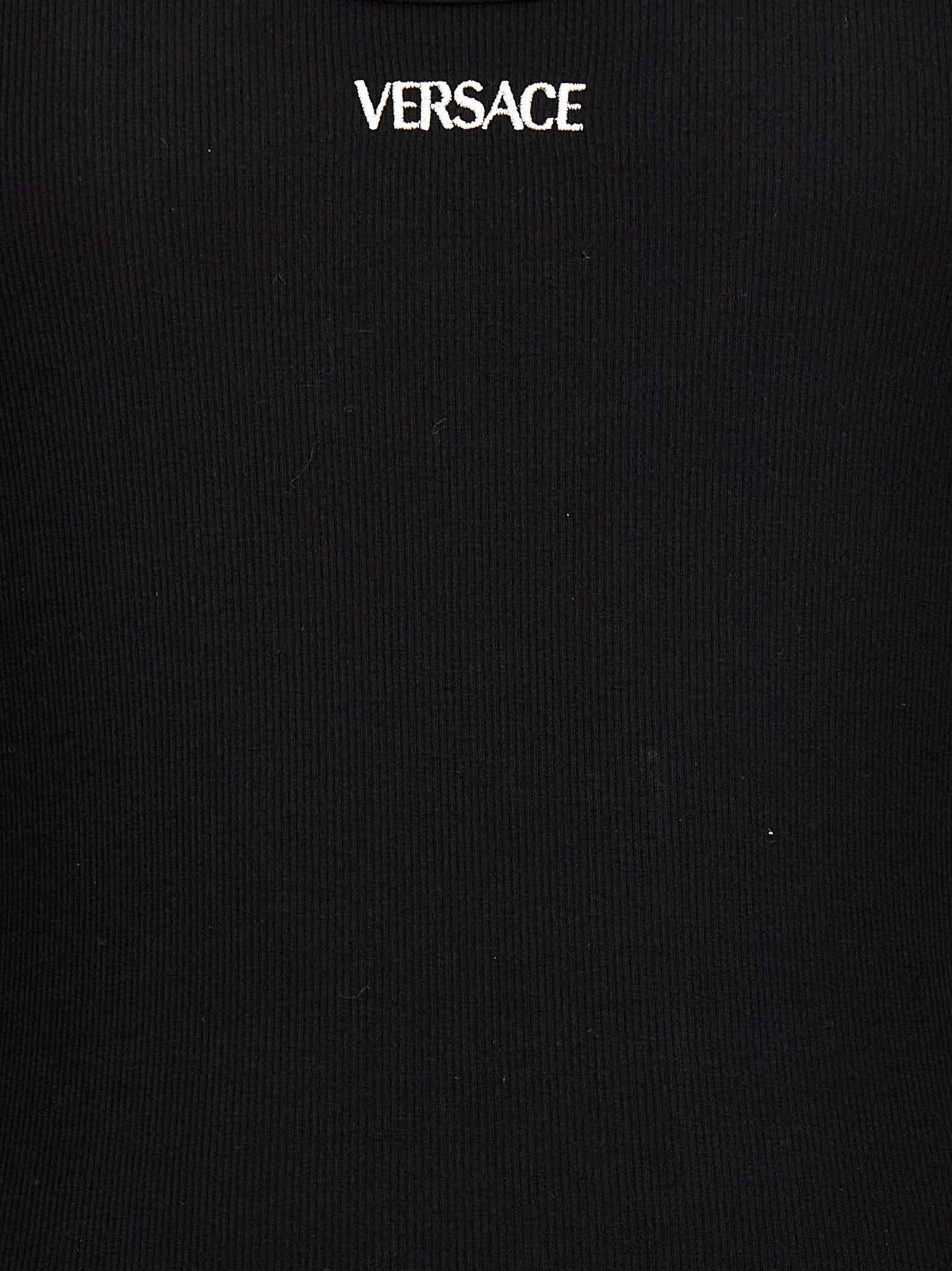 Versace Embroidery Tank Top Black