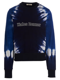Wales Bonner Embroidery Tie Dye Sweatshirt Blue
