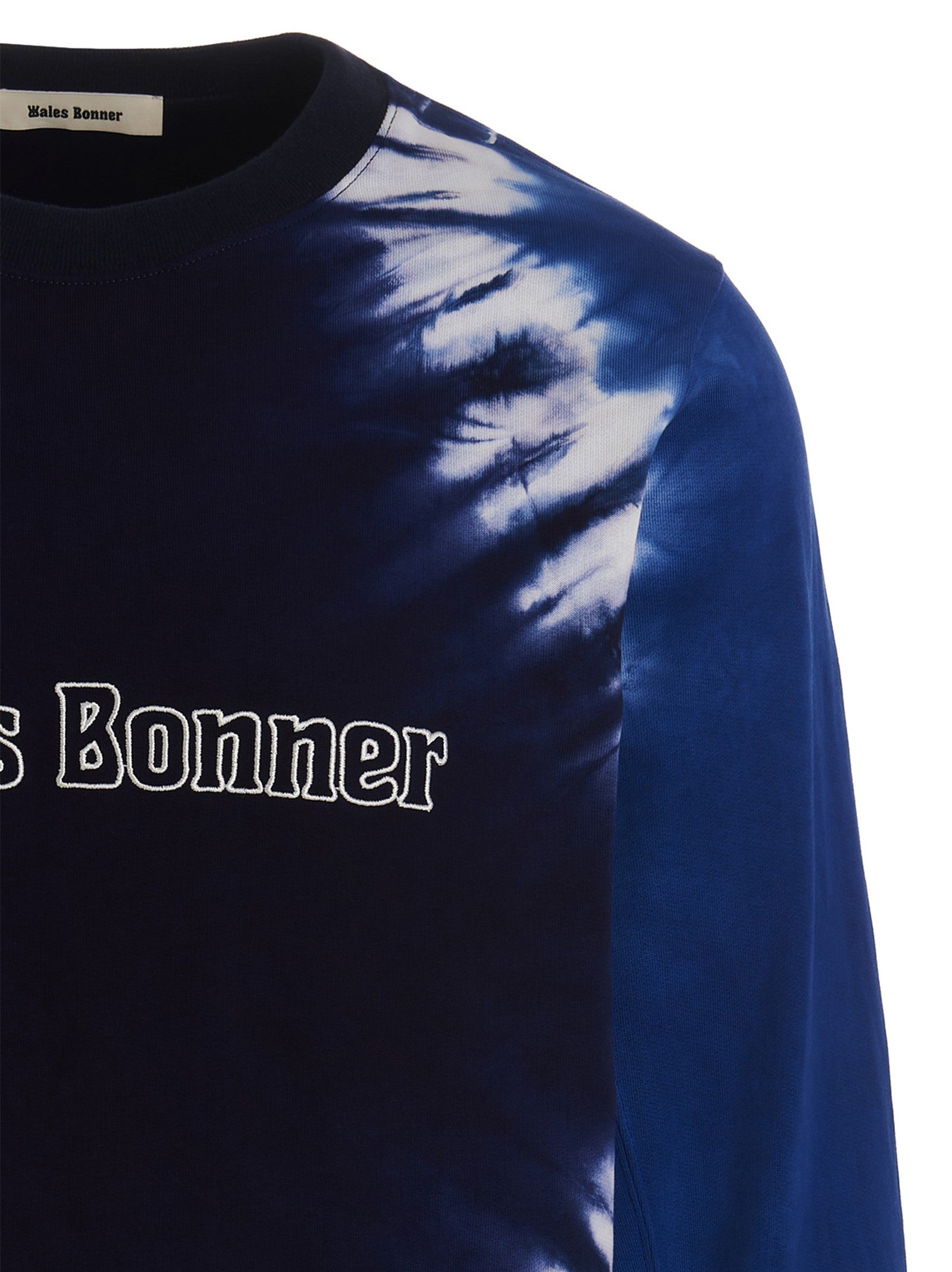 Wales Bonner Embroidery Tie Dye Sweatshirt Blue