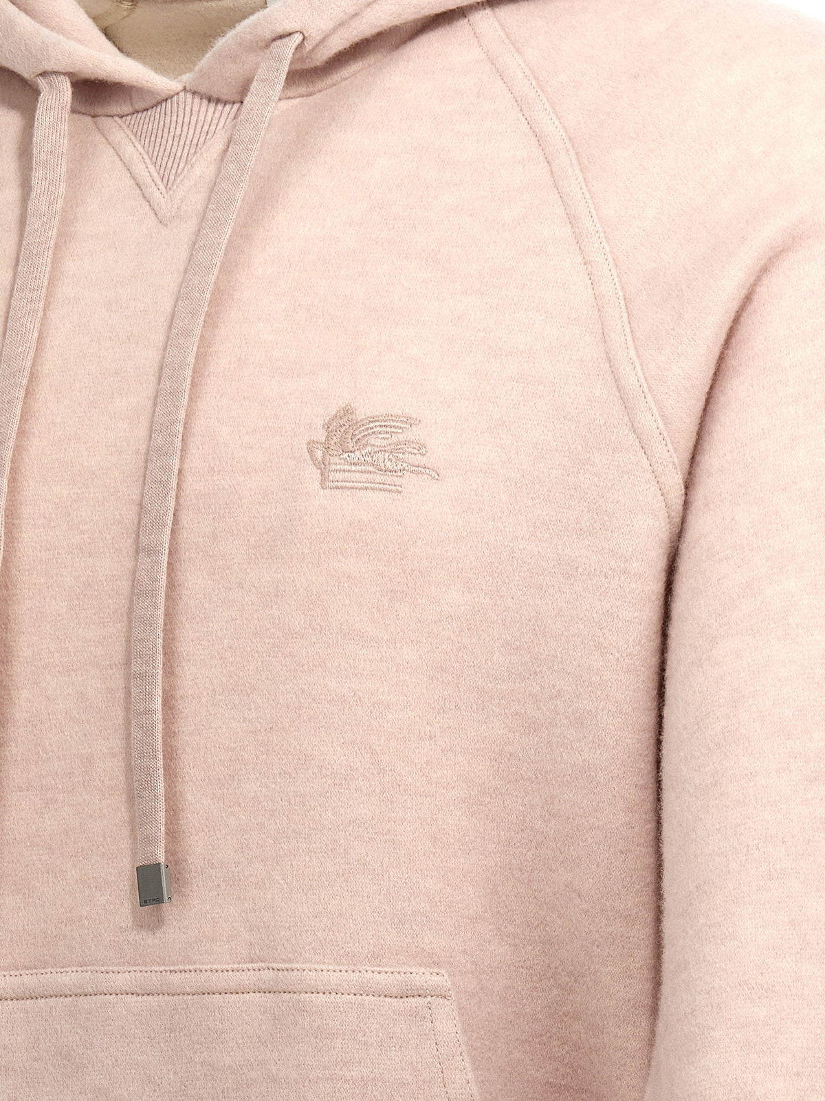 ETRO Embroidery Wool Hoodie Beige, view 4