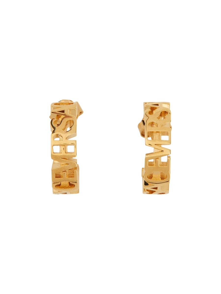 Versace Women's Hoop Earrings Gold