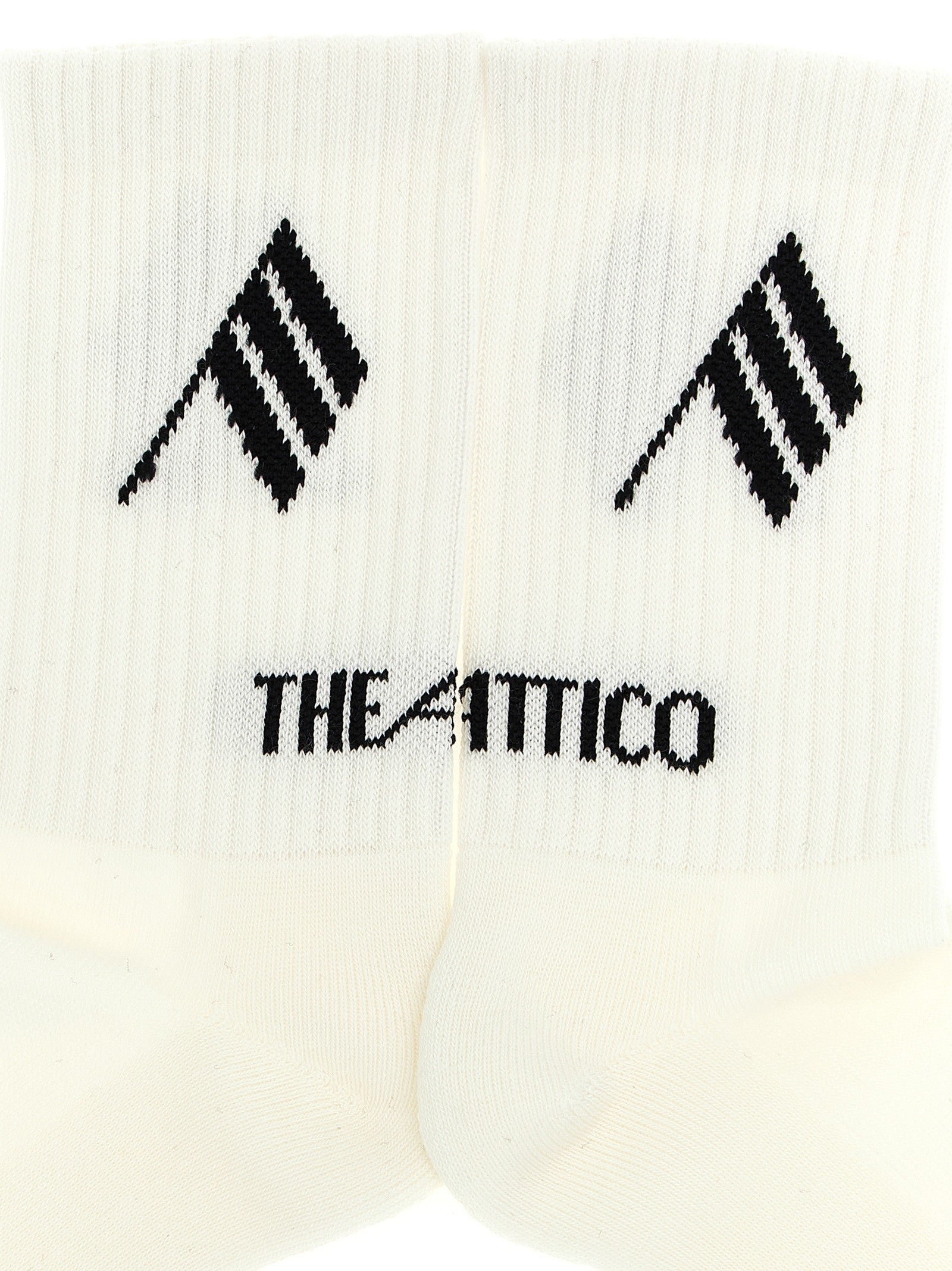 The Attico Intarsia Socks White