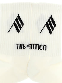 The Attico Intarsia Socks White