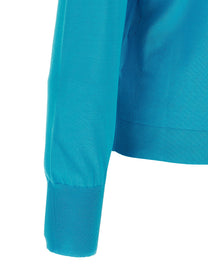 Prada Intarsia Turtleneck Sweater Blue