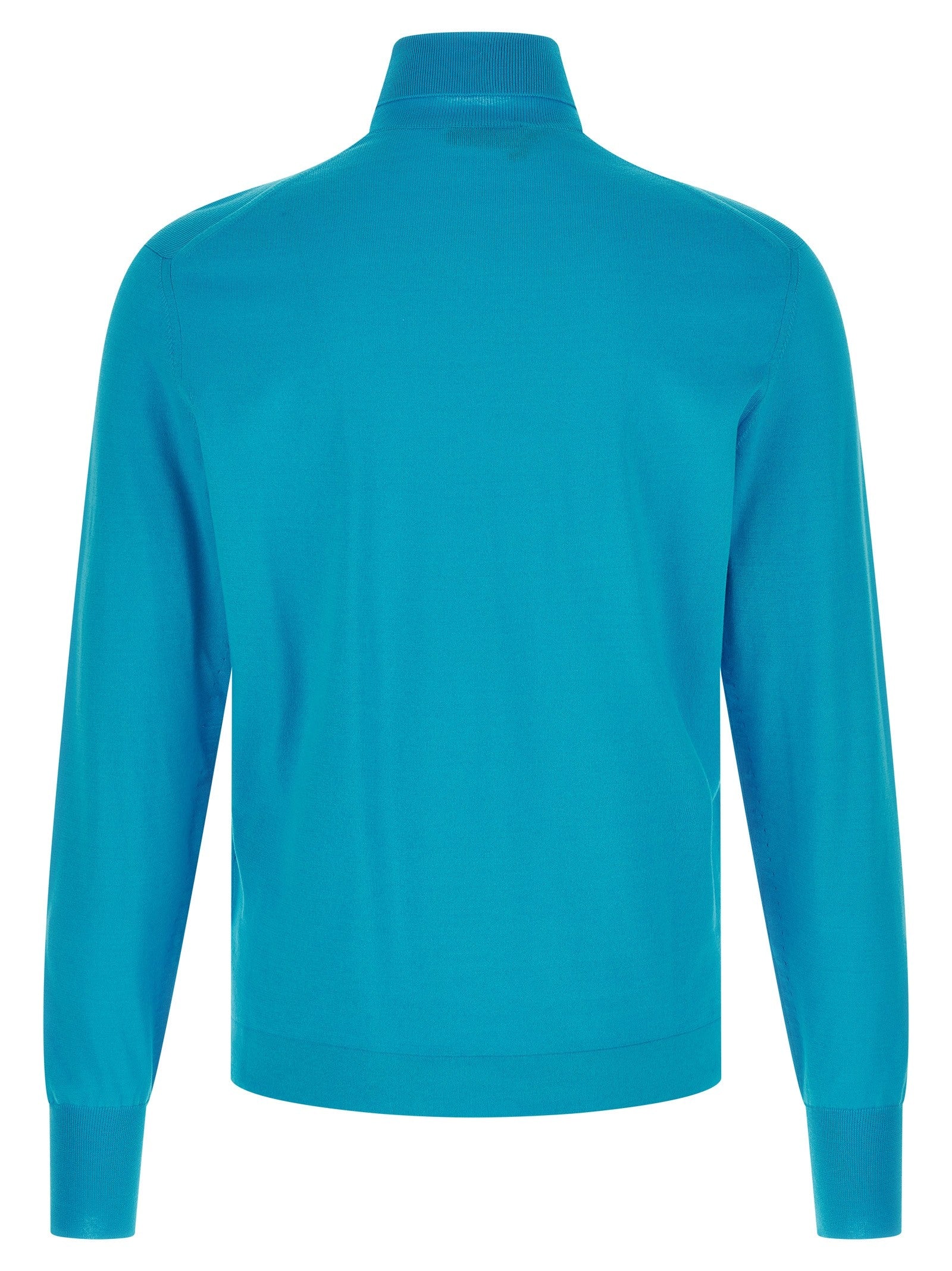 Prada Intarsia Turtleneck Sweater Blue