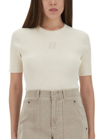 Fendi Women's Knit Shirt White, view 4
