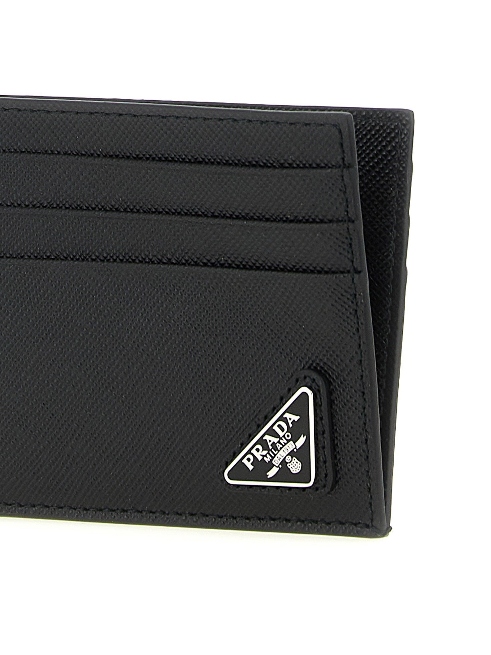 Prada Leather Card Holder Black