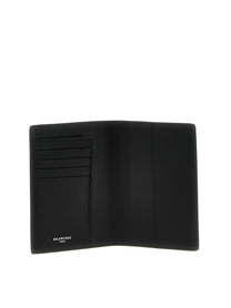 Balenciaga Leather Passport Holder Black