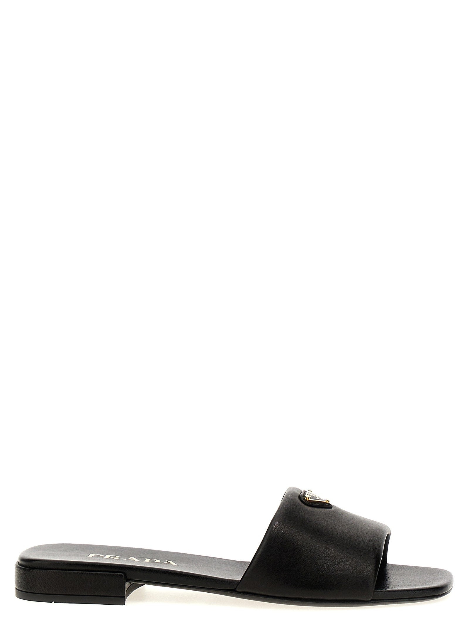 PRADA Leather Sandals Black