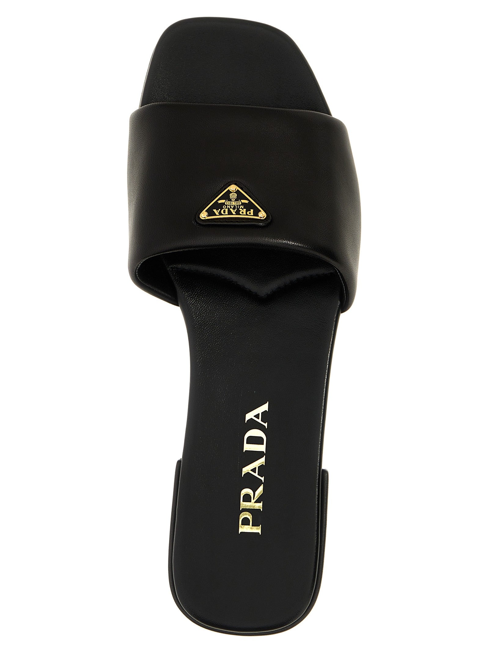 PRADA Leather Sandals Black
