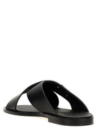 Dolce &amp; Gabbana Leather Sandals Black, view 3