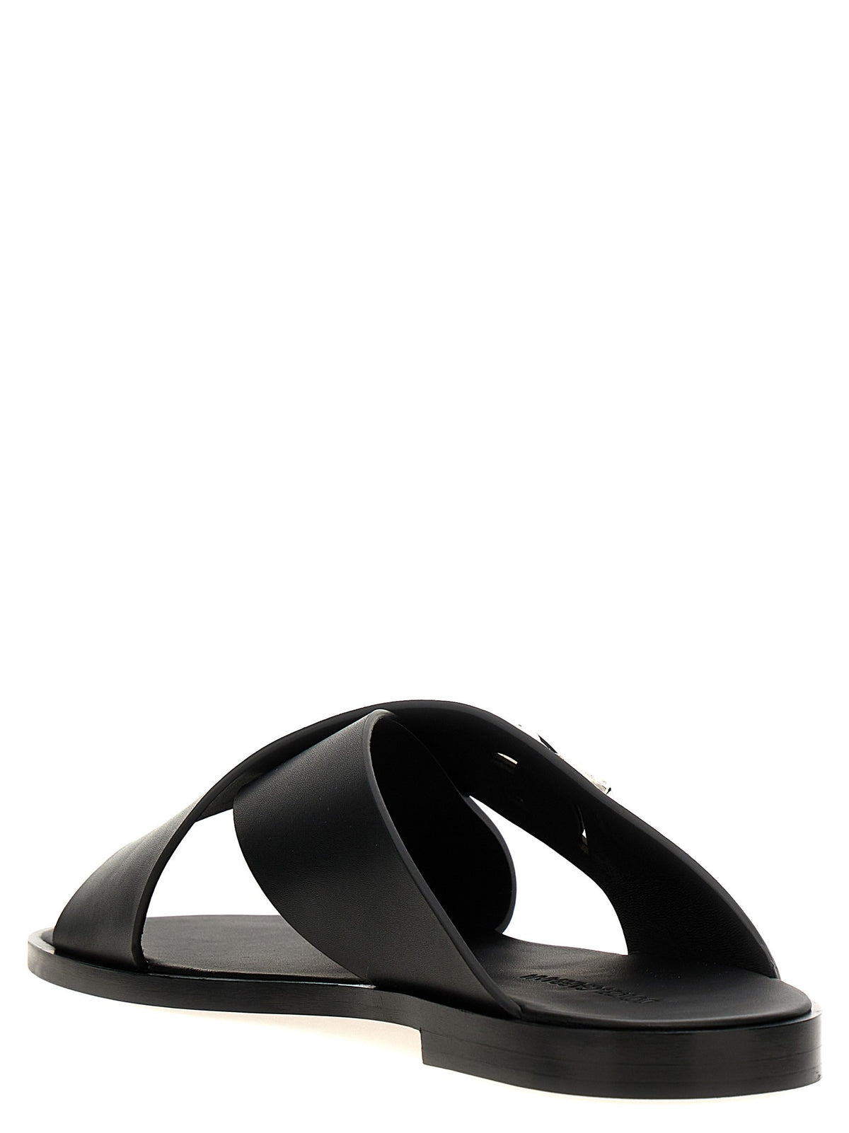 Dolce &amp; Gabbana Leather Sandals Black, view 3
