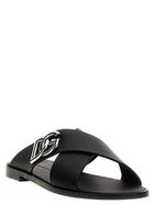 Dolce &amp; Gabbana Leather Sandals Black, view 2