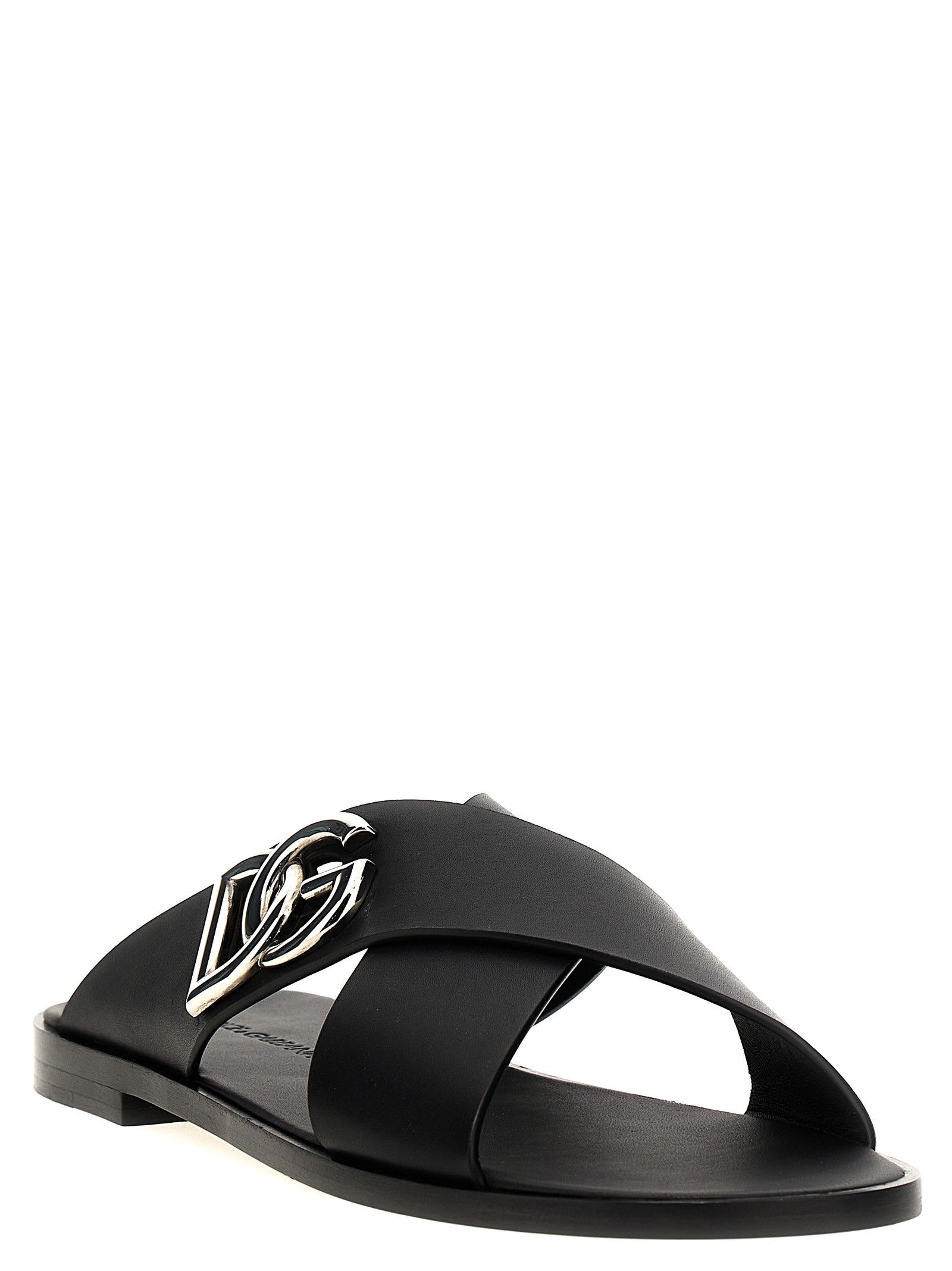 Dolce &amp; Gabbana Leather Sandals Black
