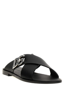 Dolce &amp; Gabbana Leather Sandals Black
