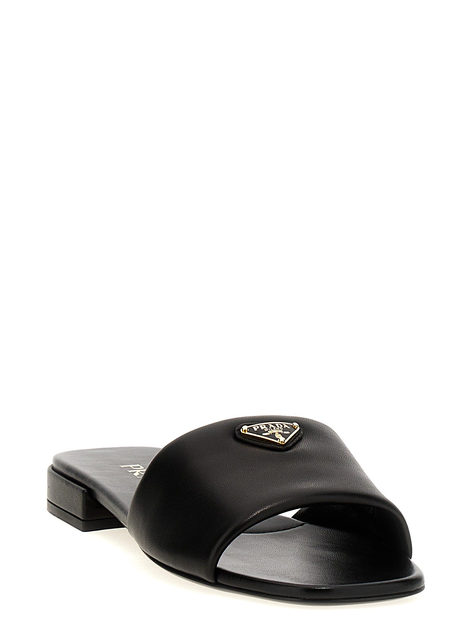 PRADA Leather Sandals Black