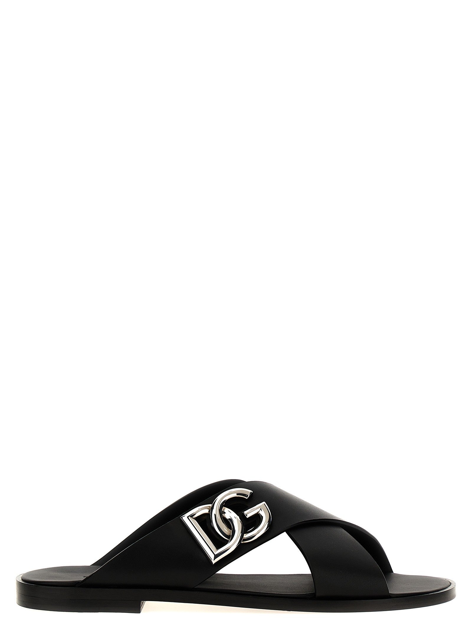 Dolce &amp; Gabbana Leather Sandals Black