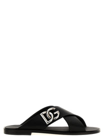 Dolce &amp; Gabbana Leather Sandals Black